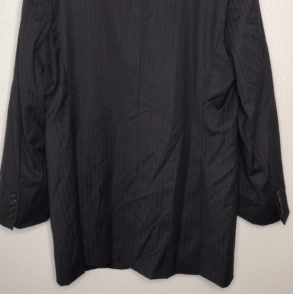 Burberry Men's 100% Wool Pinstripe Business Office Button Sport Coat Blazer Sz44